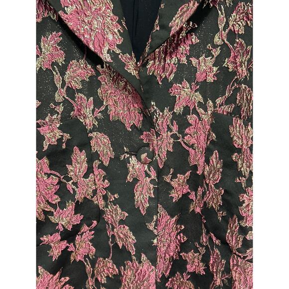 For Love & Lemons Luella Whimsigoth Dark Romantic Coat M Black Pink Gld Vampcore - Picture 6 of 15